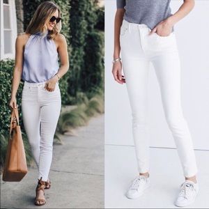 Madewell White 9” High Rise Skinny Jeans sz30